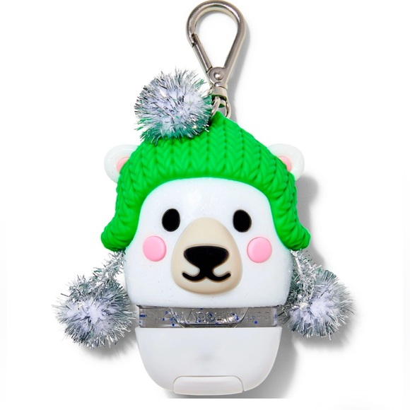 NWT-B&BW Champagne Toast Mini Gift Set & Polar Bear With Tinsel Pompoms Holder - Picture 4 of 9